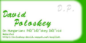 david poloskey business card